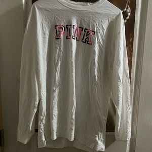 Size medium long sleeve white never worn from pink